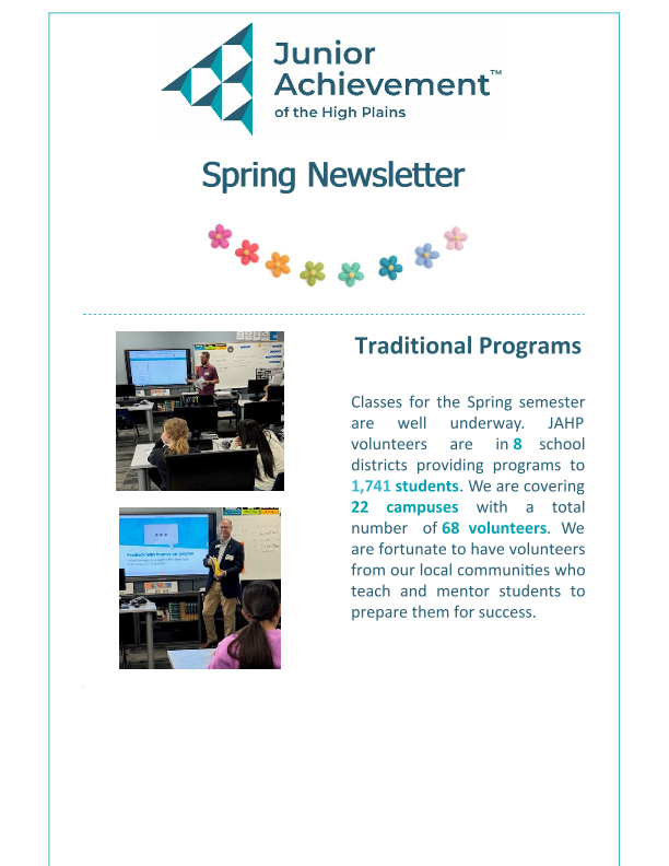 JAHP Spring Newsletter