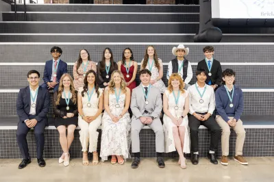 students teens smiling
